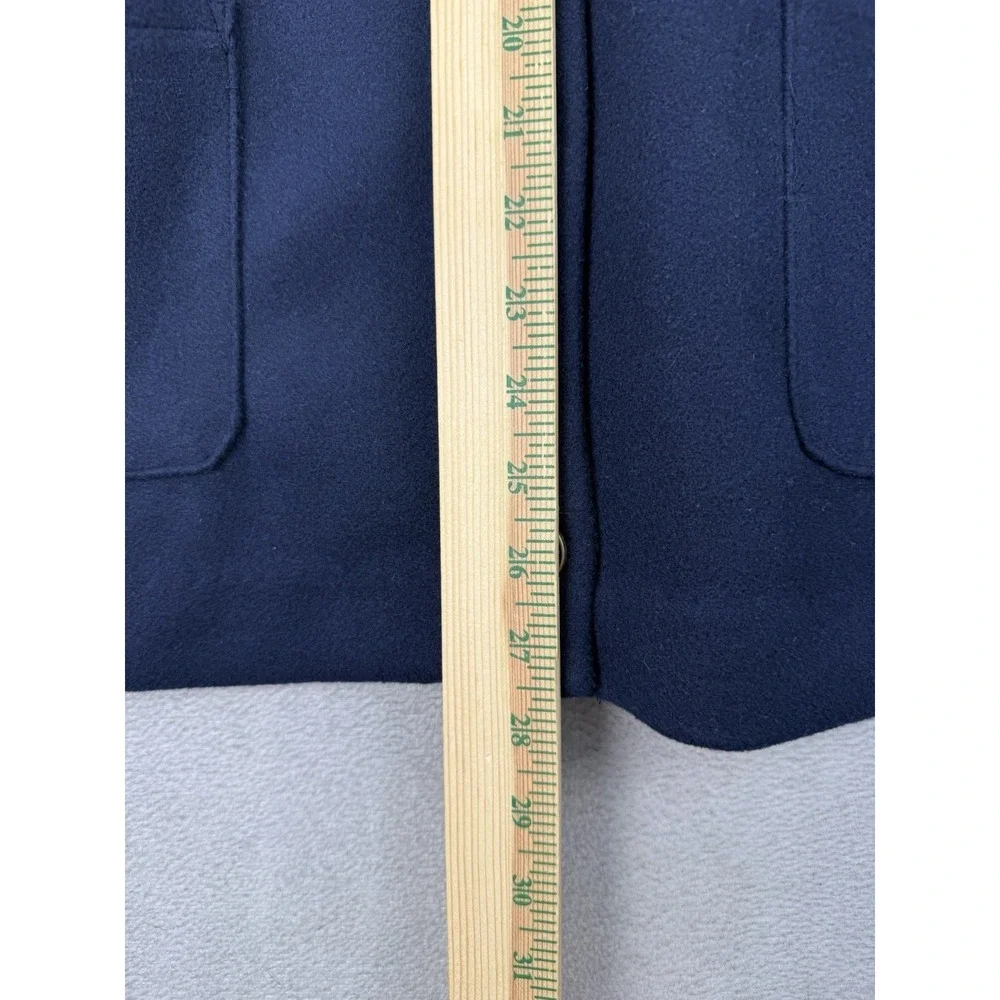 Croft & Barrow 4X Navy Collarless Knit Jacket Button Front Plus Size EUC